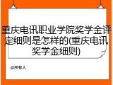 重庆电讯职业学院奖学金评定细则是怎样的(重庆电讯奖学金细则)