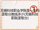 无锡科技职业学院是一本吗录取分数线多少(无锡科技职院录取分)