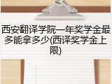 西安翻译学院一年奖学金最多能拿多少(西译奖学金上限)
