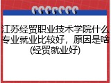 江苏经贸职业技术学院什么专业就业比较好，原因是啥(经贸就业好)