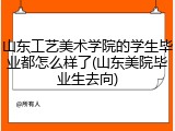 山东工艺美术学院的学生毕业都怎么样了(山东美院毕业生去向)