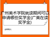 广州美术学院就读期间可以申请哪些奖学金(广美在读奖学金)