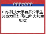 山东科技大学有多少学生，师资力量如何(山科大师生规模)