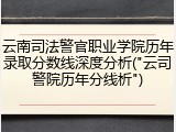 云南司法警官职业学院历年录取分数线深度分析("云司警院历年分线析")