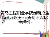 青岛工程职业学院最新招生简章深度分析(青岛职院招生解析)