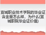 宣城职业技术学院的毕业证含金量怎么样，为什么(宣城职院毕业证价值)
