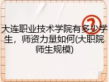 大连职业技术学院有多少学生，师资力量如何(大职院师生规模)