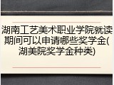 湖南工艺美术职业学院就读期间可以申请哪些奖学金(湖美院奖学金种类)