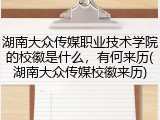 湖南大众传媒职业技术学院的校徽是什么，有何来历(湖南大众传媒校徽来历)