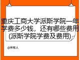 重庆工商大学派斯学院一年学费多少钱，还有哪些费用(派斯学院学费及费用)