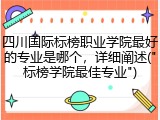 四川国际标榜职业学院最好的专业是哪个，详细阐述("标榜学院最佳专业")