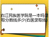 右江民族医学院是一本吗录取分数线多少(右医录取线)