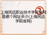 上海民远职业技术学院官网是哪个网址多少(上海民远学院官网)