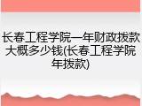 长春工程学院一年财政拨款大概多少钱(长春工程学院年拨款)
