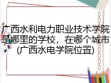 广西水利电力职业技术学院是哪里的学校，在哪个城市(广西水电学院位置)