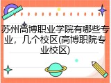 苏州高博职业学院有哪些专业，几个校区(高博职院专业校区)