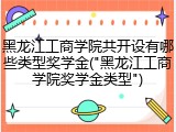黑龙江工商学院共开设有哪些类型奖学金("黑龙江工商学院奖学金类型")