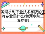 黄河水利职业技术学院的王牌专业是什么(黄河水院王牌专业)