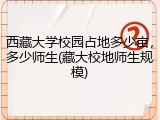 西藏大学校园占地多少亩，多少师生(藏大校地师生规模)