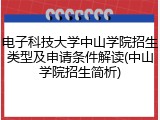 电子科技大学中山学院招生类型及申请条件解读(中山学院招生简析)