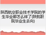 陕西航空职业技术学院的学生毕业都怎么样了(陕航职院毕业生去向)