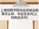 上海戏剧学院毕业后就业前景怎么样，毕业生去向(上戏就业去向)