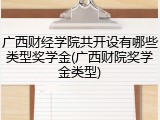 广西财经学院共开设有哪些类型奖学金(广西财院奖学金类型)