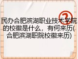 民办合肥滨湖职业技术学院的校徽是什么，有何来历(合肥滨湖职院校徽来历)