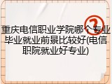 重庆电信职业学院哪个专业毕业就业前景比较好(电信职院就业好专业)