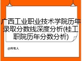 广西工业职业技术学院历年录取分数线深度分析(桂工职院历年分数分析)