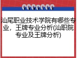 汕尾职业技术学院有哪些专业，王牌专业分析(汕职院专业及王牌分析)