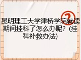 昆明理工大学津桥学院就读期间挂科了怎么办呢？(挂科补救办法)