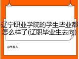 辽宁职业学院的学生毕业都怎么样了(辽职毕业生去向)