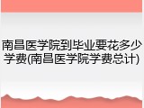 南昌医学院到毕业要花多少学费(南昌医学院学费总计)