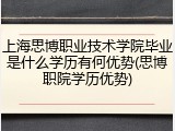 上海思博职业技术学院毕业是什么学历有何优势(思博职院学历优势)