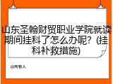 山东圣翰财贸职业学院就读期间挂科了怎么办呢？(挂科补救措施)