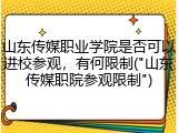山东传媒职业学院是否可以进校参观，有何限制("山东传媒职院参观限制")