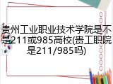 贵州工业职业技术学院是不是211或985高校(贵工职院是211/985吗)