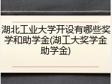 湖北工业大学开设有哪些奖学和助学金(湖工大奖学金助学金)