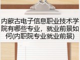 内蒙古电子信息职业技术学院有哪些专业，就业前景如何(内职院专业就业前景)
