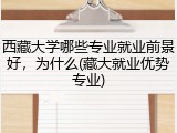 西藏大学哪些专业就业前景好，为什么(藏大就业优势专业)