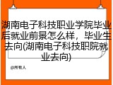 湖南电子科技职业学院毕业后就业前景怎么样，毕业生去向(湖南电子科技职院就业去向)