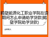 鹤壁能源化工职业学院在读期间怎么申请助学贷款(鹤壁学院助学贷款)