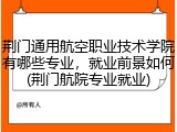 荆门通用航空职业技术学院有哪些专业，就业前景如何(荆门航院专业就业)