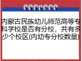 内蒙古民族幼儿师范高等专科学校是否有分校，共有多少个校区(内幼专分校数量)