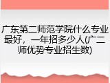 广东第二师范学院什么专业最好，一年招多少人(广二师优势专业招生数)
