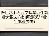 浙江艺术职业学院毕业生就业大致去向如何(浙艺毕业生就业去向)