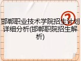 邯郸职业技术学院招生计划详细分析(邯郸职院招生解析)