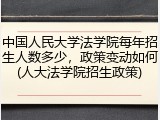 中国人民大学法学院每年招生人数多少，政策变动如何(人大法学院招生政策)