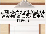 云南民族大学招生类型及申请条件解读(云民大招生条件解析)